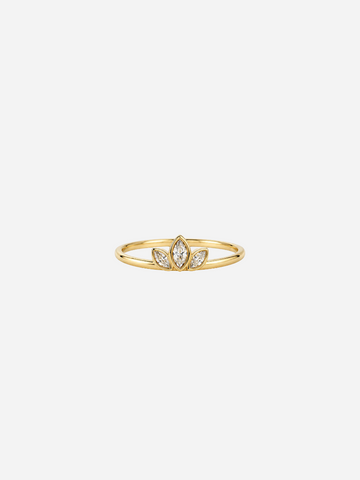 Crystal Flower Ring - Fingerring (wasserfest)
