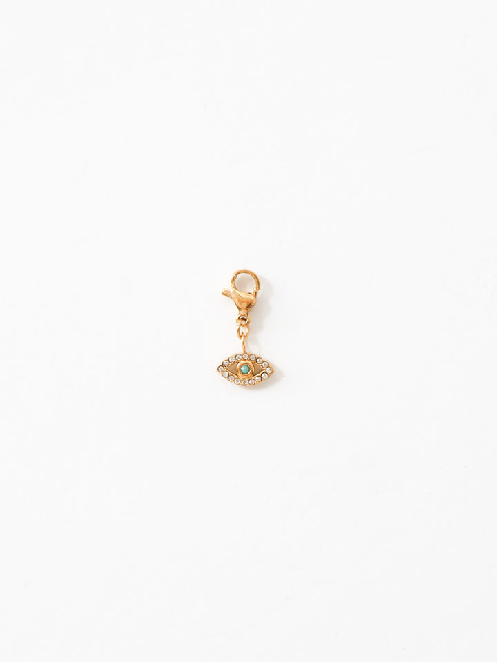Personalized Fatima Eye Zircone Charm - Anhänger (wasserfest)