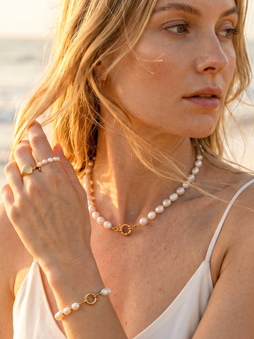 Big Sonia Pearl Love Necklace - Perlenkette (wasserfest)