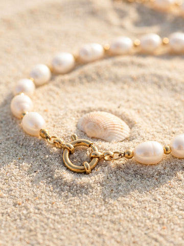 Big Sonia Pearl Love Necklace - Perlenkette (wasserfest)