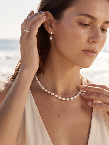 Big Sonia Pearl Love Necklace - Perlenkette (wasserfest)