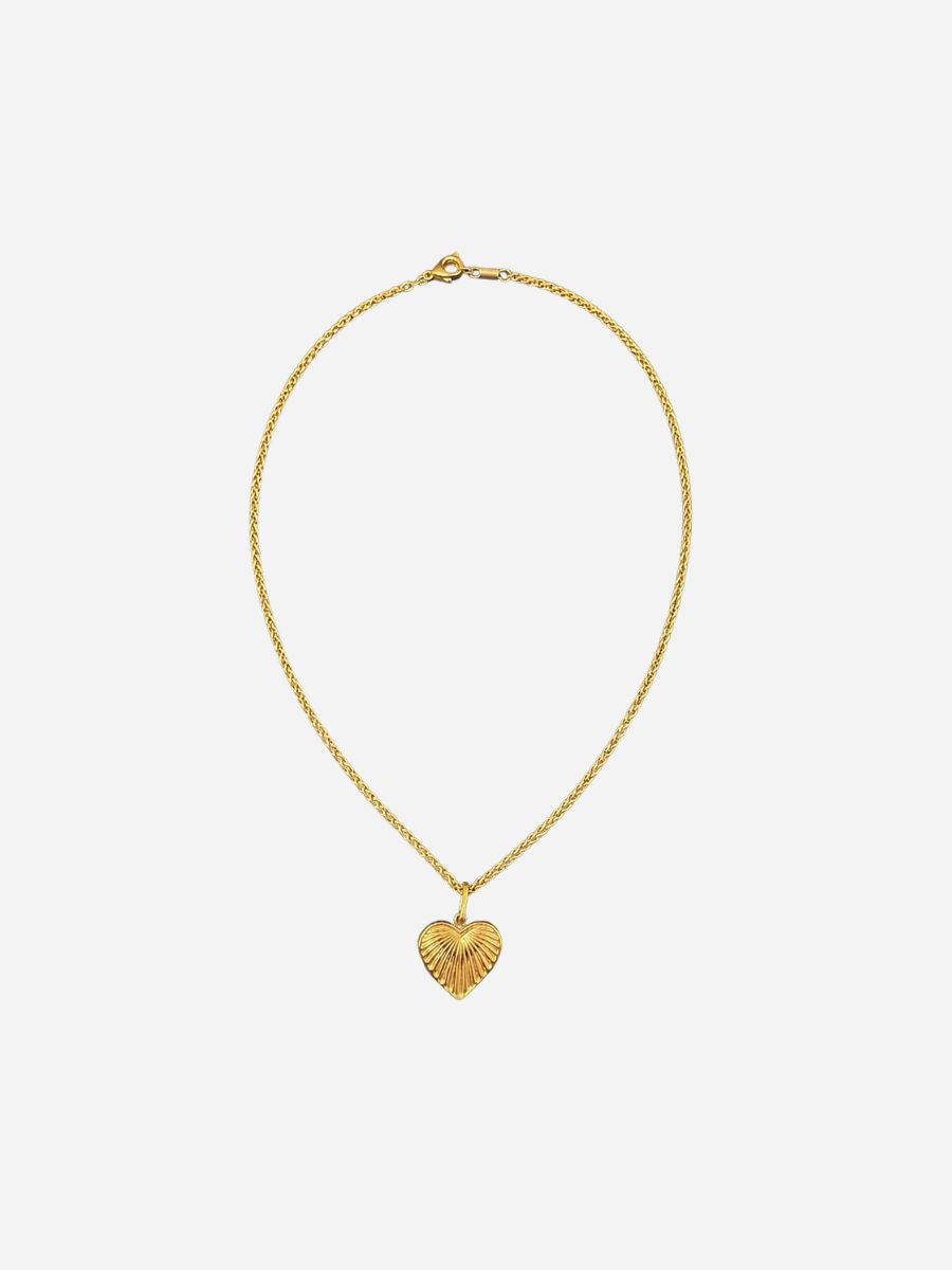Personalized Rihanna Big Vintage Heart Necklace - Halskette (wasserfest)