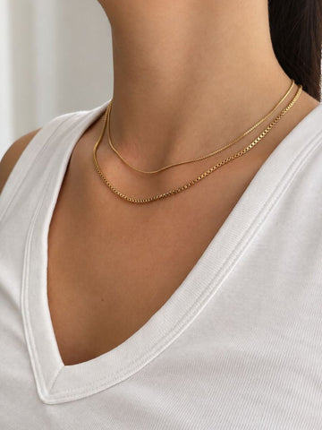 Ava Bold Necklace - Halsketten Layering Set (wasserfest)