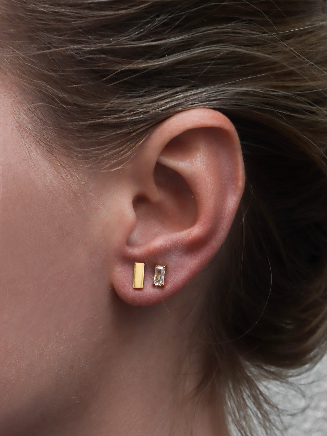 Hannah Bar Stud - Earstacking Set  (waterproof)