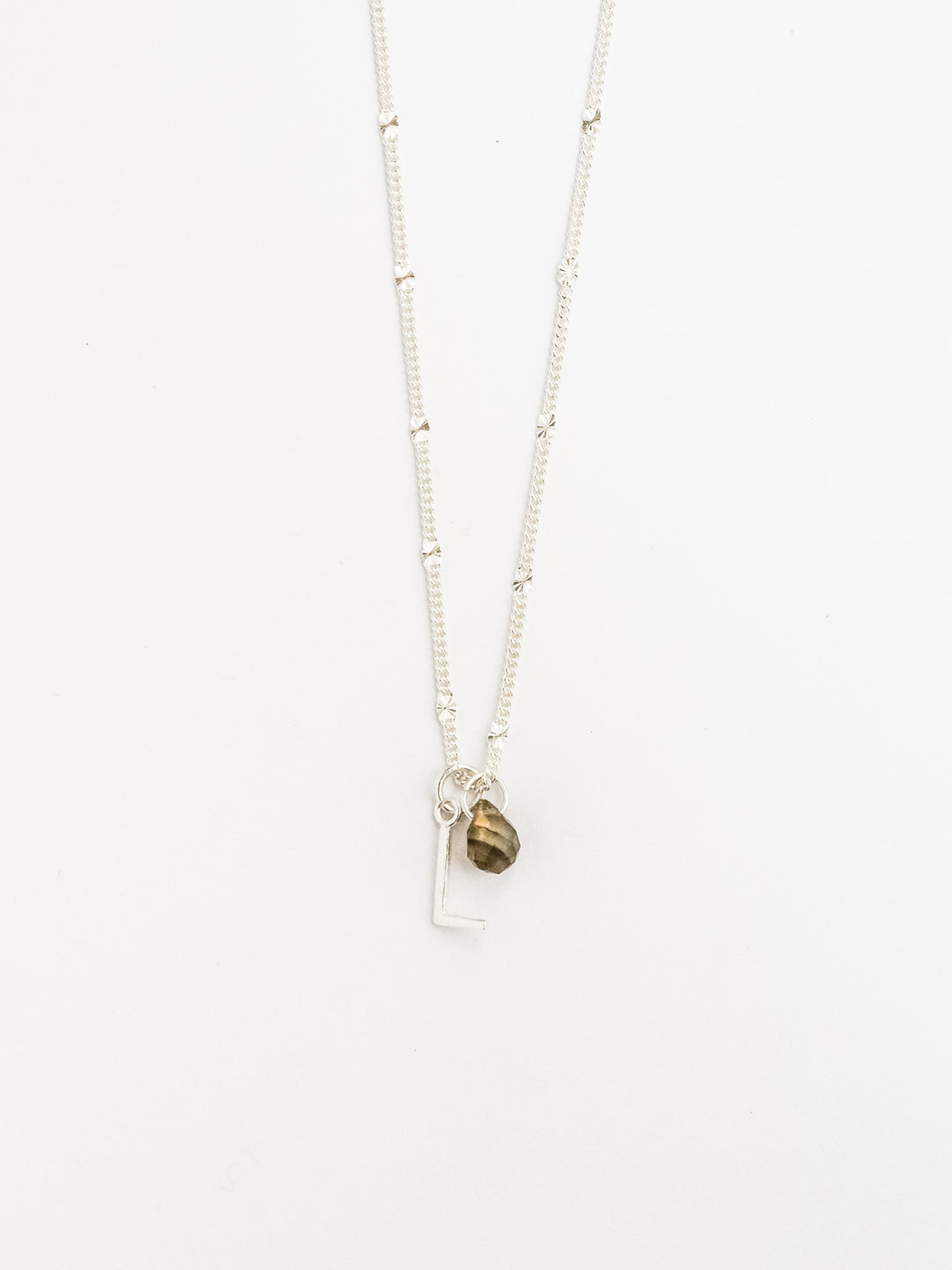 Personalized Necklace mit zwei Anhängern (waterproof) - Rosenquarz