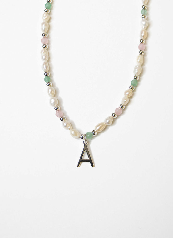 Personalized Santorini Letter Necklace - Halskette (wasserfest)