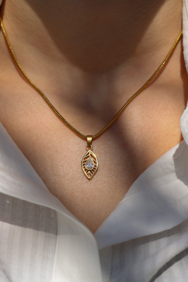 Personalized Shiny Leaf Charm - Anhänger (wasserfest)