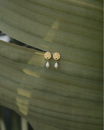 Personalized Coin Pearl Stud - Ohrstecker (wasserfest)