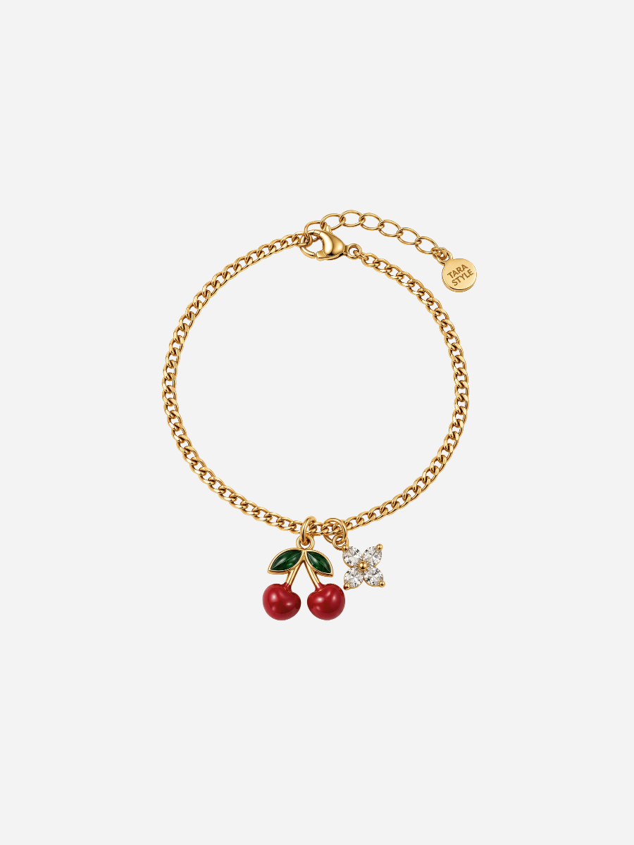 Kira Cherry Flower Crystal Bracelet Kinder - Armkette (wasserfest)
