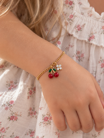Kira Cherry Flower Crystal Bracelet Kinder - Armkette (wasserfest)