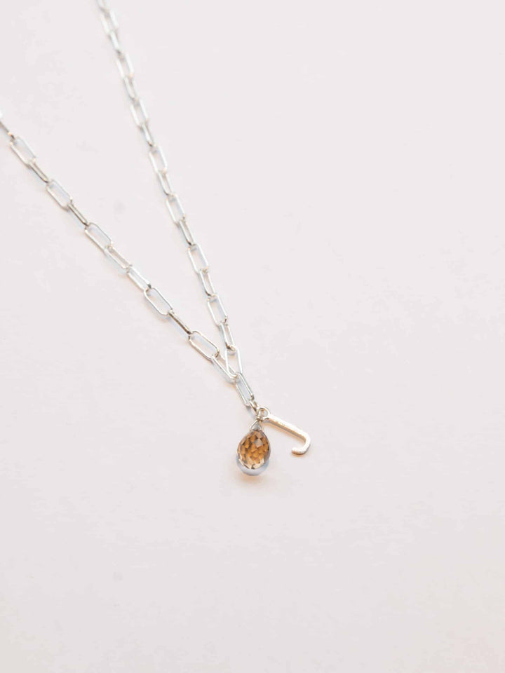 Personalized Necklace mit zwei Anhängern (wasserfest) - Rosenquarz