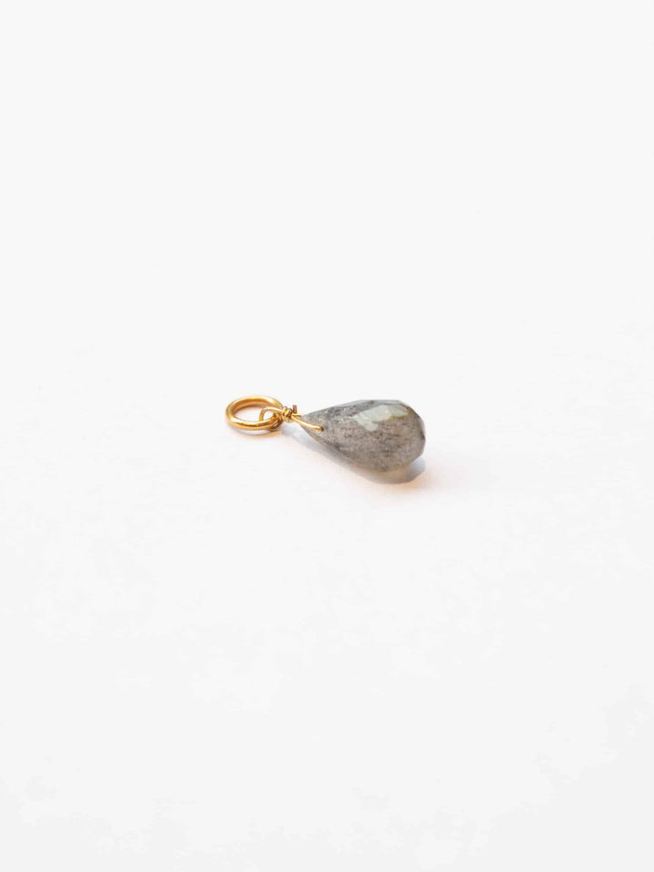 Personalized Valeria Stone Necklace - Buchstabenkette (wasserfest) - Rauchquarz