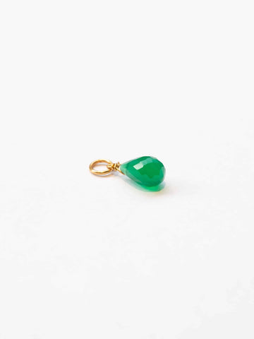 Personalized Valeria Stone Necklace - Buchstabenkette (wasserfest) - Gruene Jade