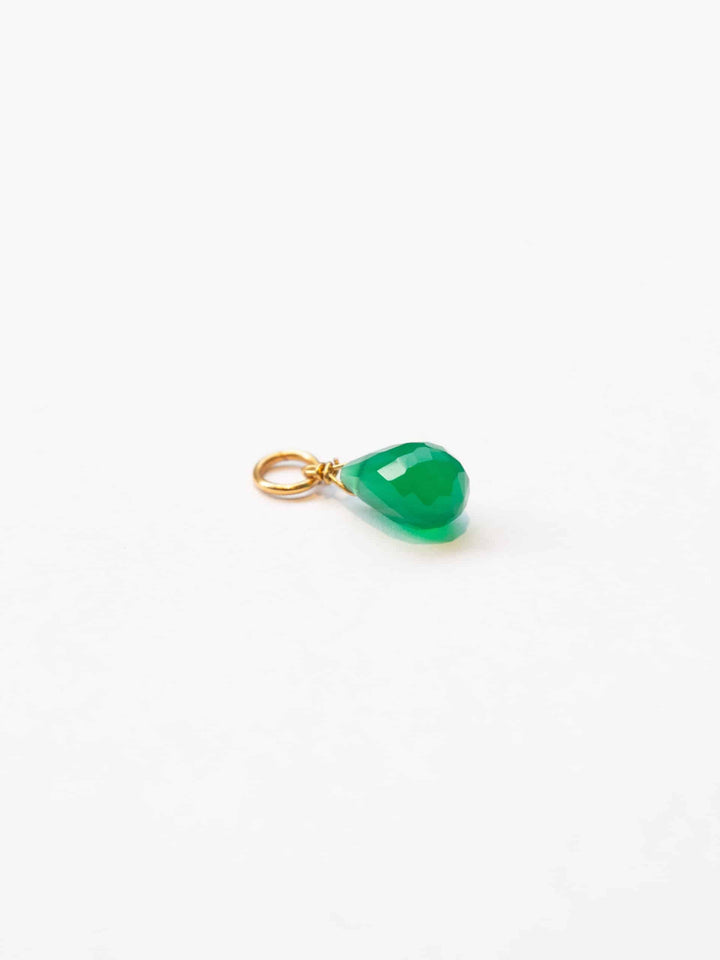 Personalized Valeria Stone Necklace - Buchstabenkette (wasserfest) - Gruene Jade