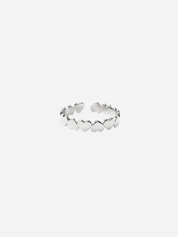Many Hearts Ring - Fingerring (wasserfest)