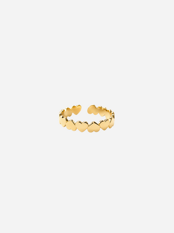 Many Hearts Ring - Fingerring (wasserfest)