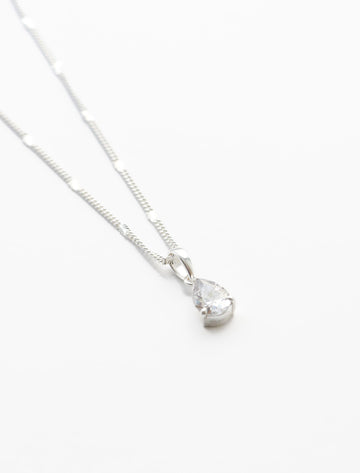 Mila Drop Zircone Halskette - Necklace (wasserfest)