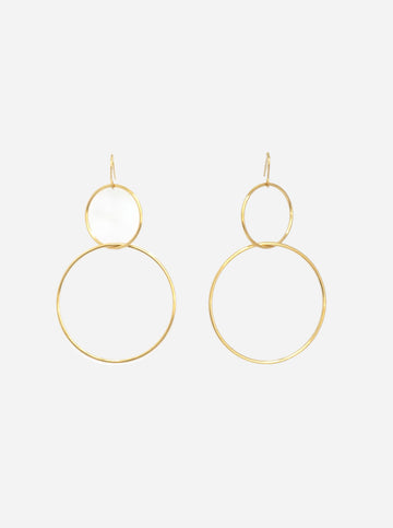 Big Two Circle Earring - Ohrringe (wasserfest)