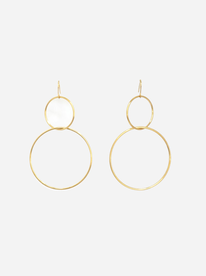 Big Two Circle Earring - Ohrringe (wasserfest)