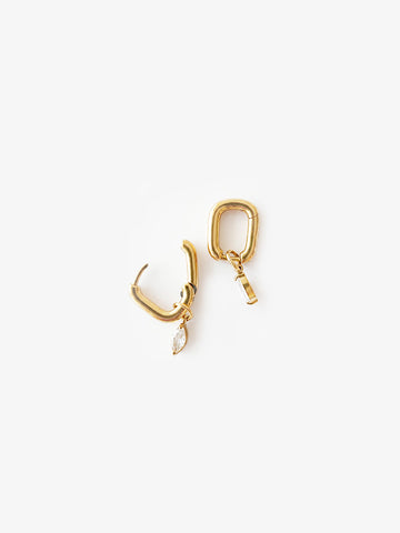 Personalized Madison Marquise Zircone Hoop - Creolen (wasserfest)