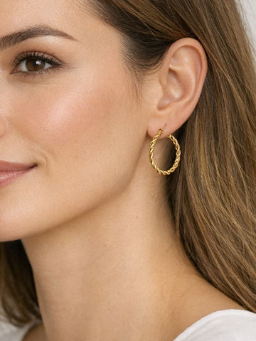 Thin Mia Twisted Hoop - Creolen (wasserfest)