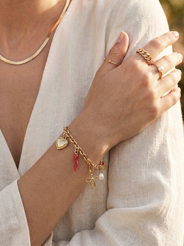Personalized Amore Charm Bracelet - Armkette (wasserfest)