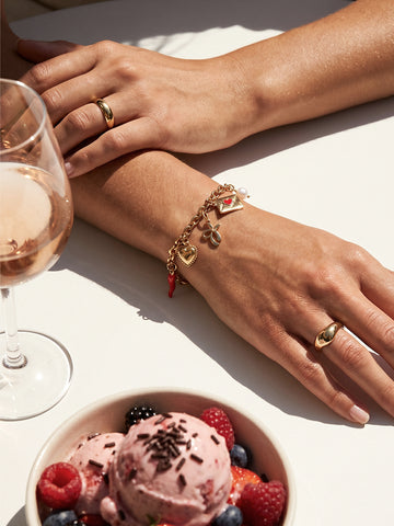 Personalized Amore Charm Bracelet - Armkette (wasserfest)