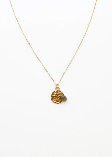 Personalized Coin Vintage Stone Necklace - Halskette (wasserfest)