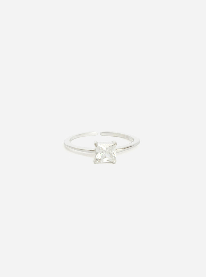 Square Crystal  Ring - Fingerring (wasserfest)