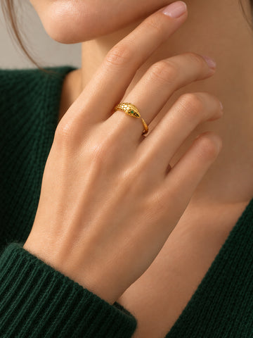 Shiny Snake Ring - Fingerring (wasserfest)