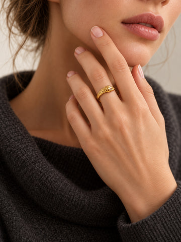 Shiny Snake Ring - Fingerring (wasserfest)