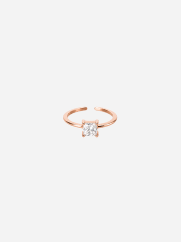 Square Crystal  Ring - Fingerring (wasserfest)