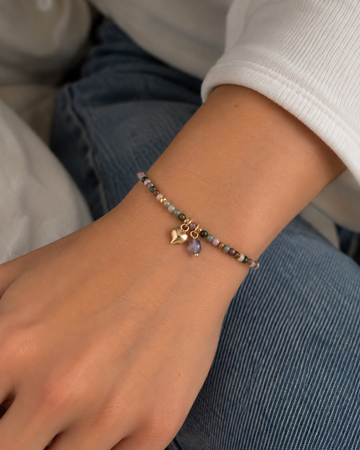 Personalized Tina Boho Heart Bracelet - Armkette (wasserfest)