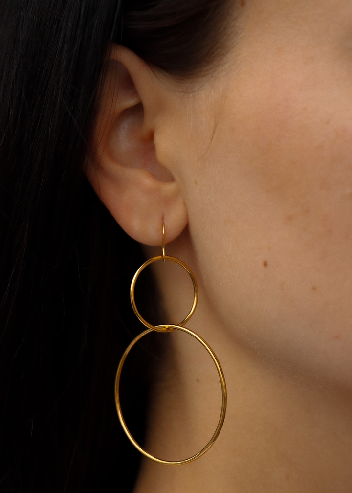 Big Two Circle Earring - Ohrringe (wasserfest)