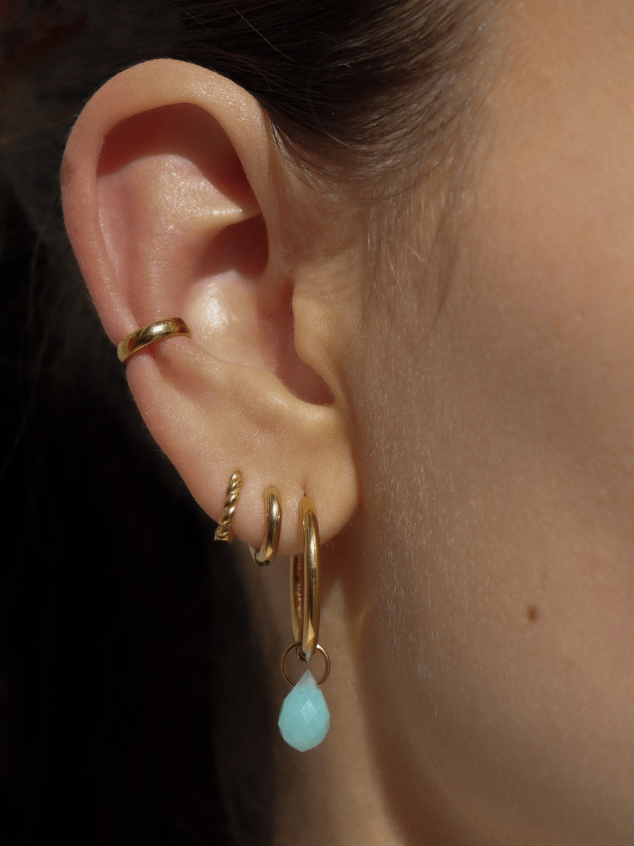 Ava Mia Twisted Huggie - Earstacking Set (wasserfest)