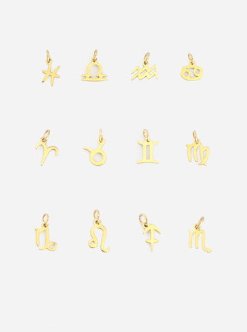 Personalized Zodiac Sign Charm - Sternzeichen Anhänger (wasserfest)