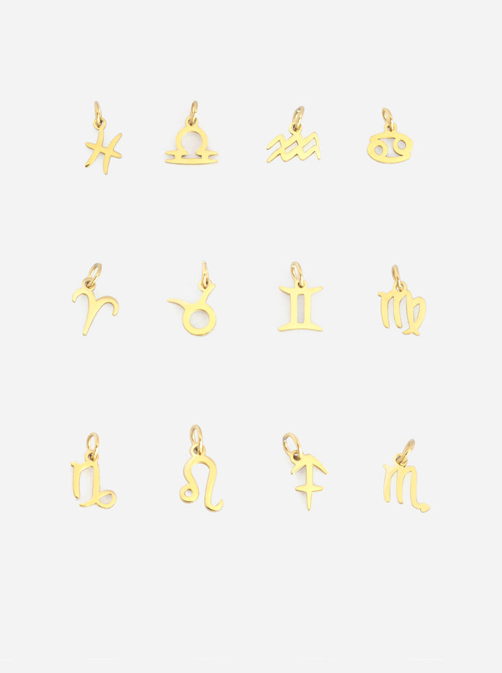 Personalized Zodiac Sign Charm - Sternzeichen Anhänger (wasserfest)