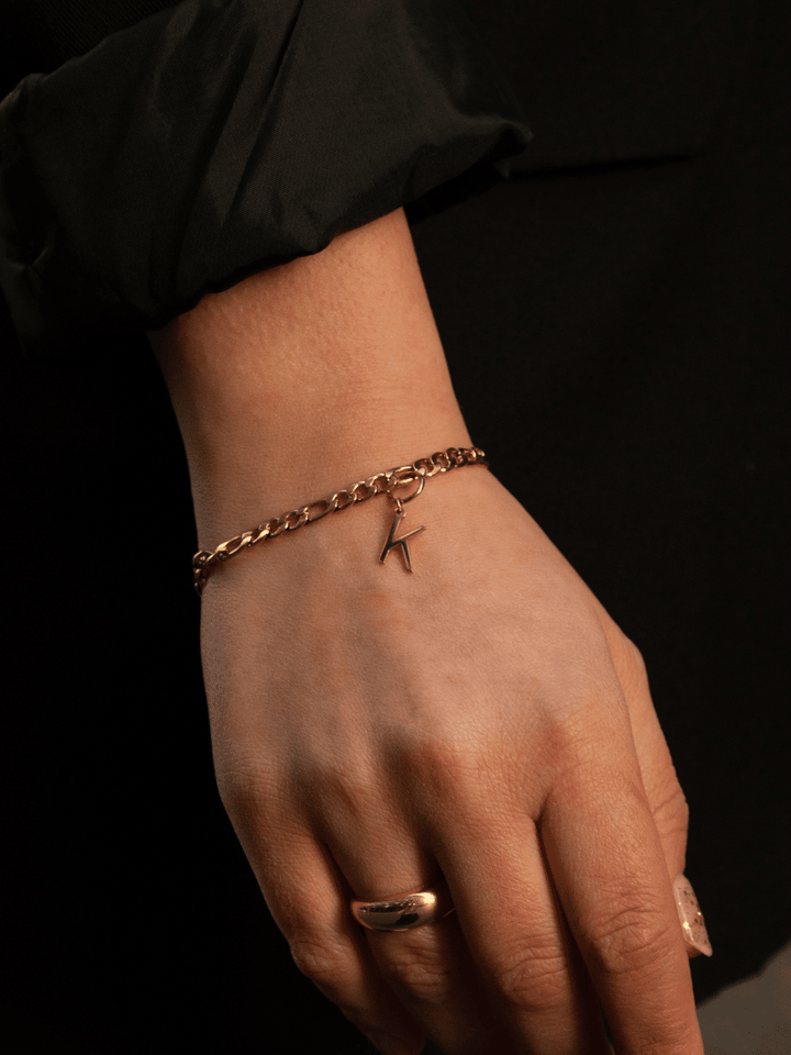 Personalized Connected Hearts Bracelet  - Armkette (wasserfest)