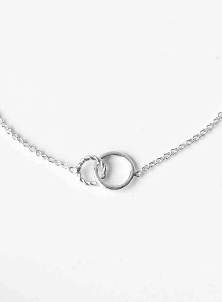Two Circles Twisted Necklace - Halskette (waterproof)