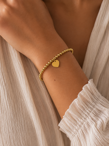Personalized Sia Heart Tag Bracelet - Armkette (wasserfest)