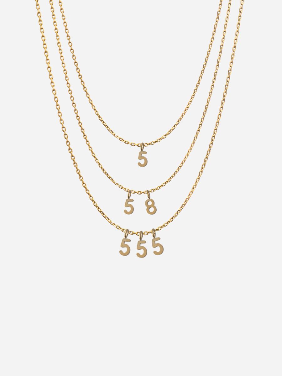 Personalized Numbers Necklace - Halskette (wasserfest)