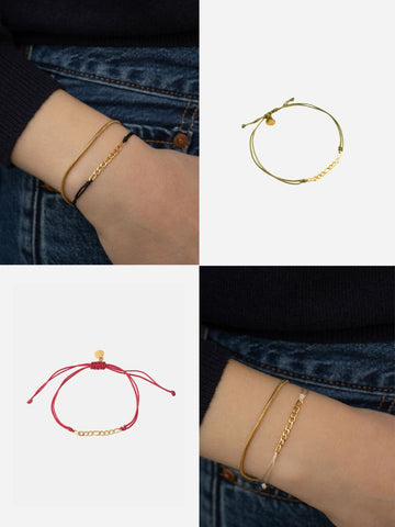 Personalized Weekday Small Letter Heart Bracelet - Armband (wasserfest)