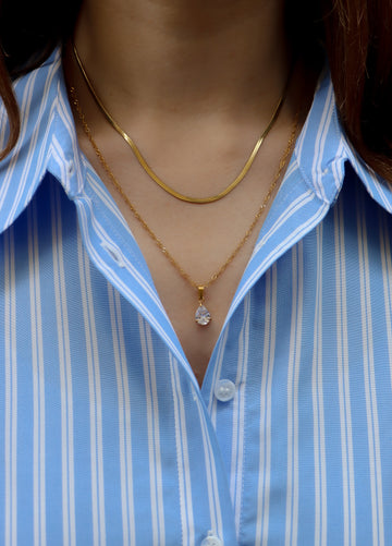 Valeria Drop Zircone Necklace - Halsketten (wasserfest)