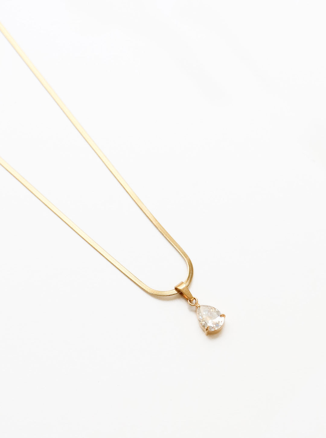 Amélie Drop Zircone Necklace - Halsketten (waterproof)