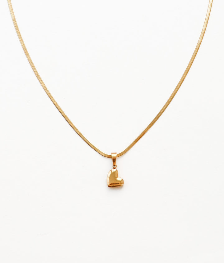 Amélie Hanging Bold Heart Necklace - Halskette (wasserfest)