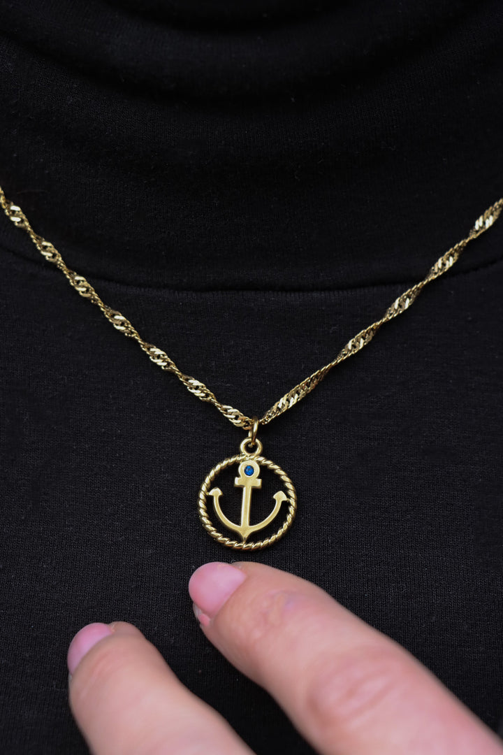 Personalized Shiny Anchor Charm - Anhänger (wasserfest)