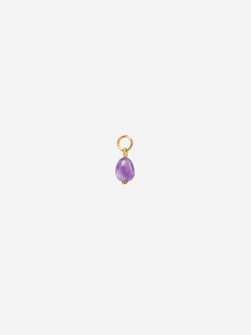 Personalized Amethyst Boho Stones Charm - Stein Anhänger (wasserfest)