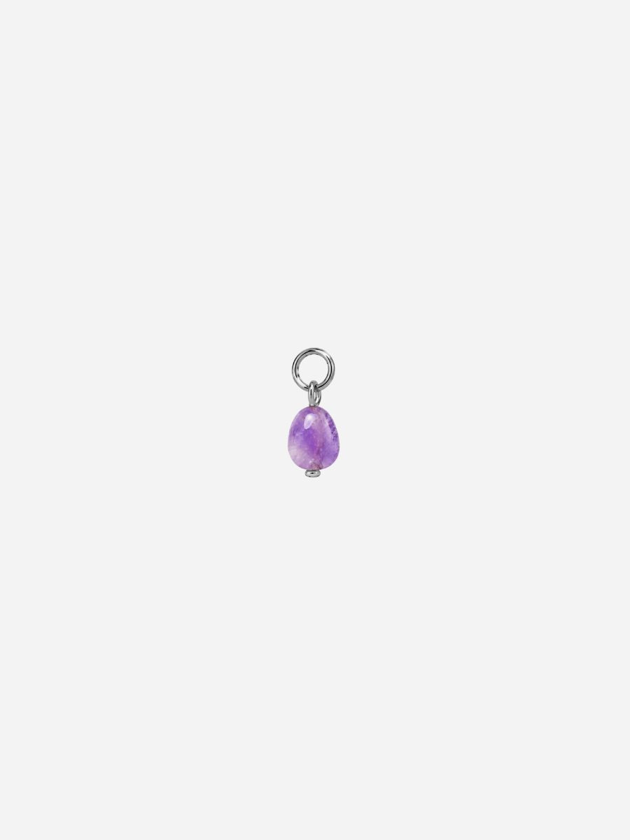 Personalized Amethyst Boho Stones Charm - Stein Anhänger (wasserfest)