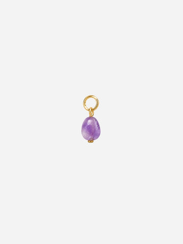 Personalized Amethyst Boho Stones Charm - Stein Anhänger (wasserfest)