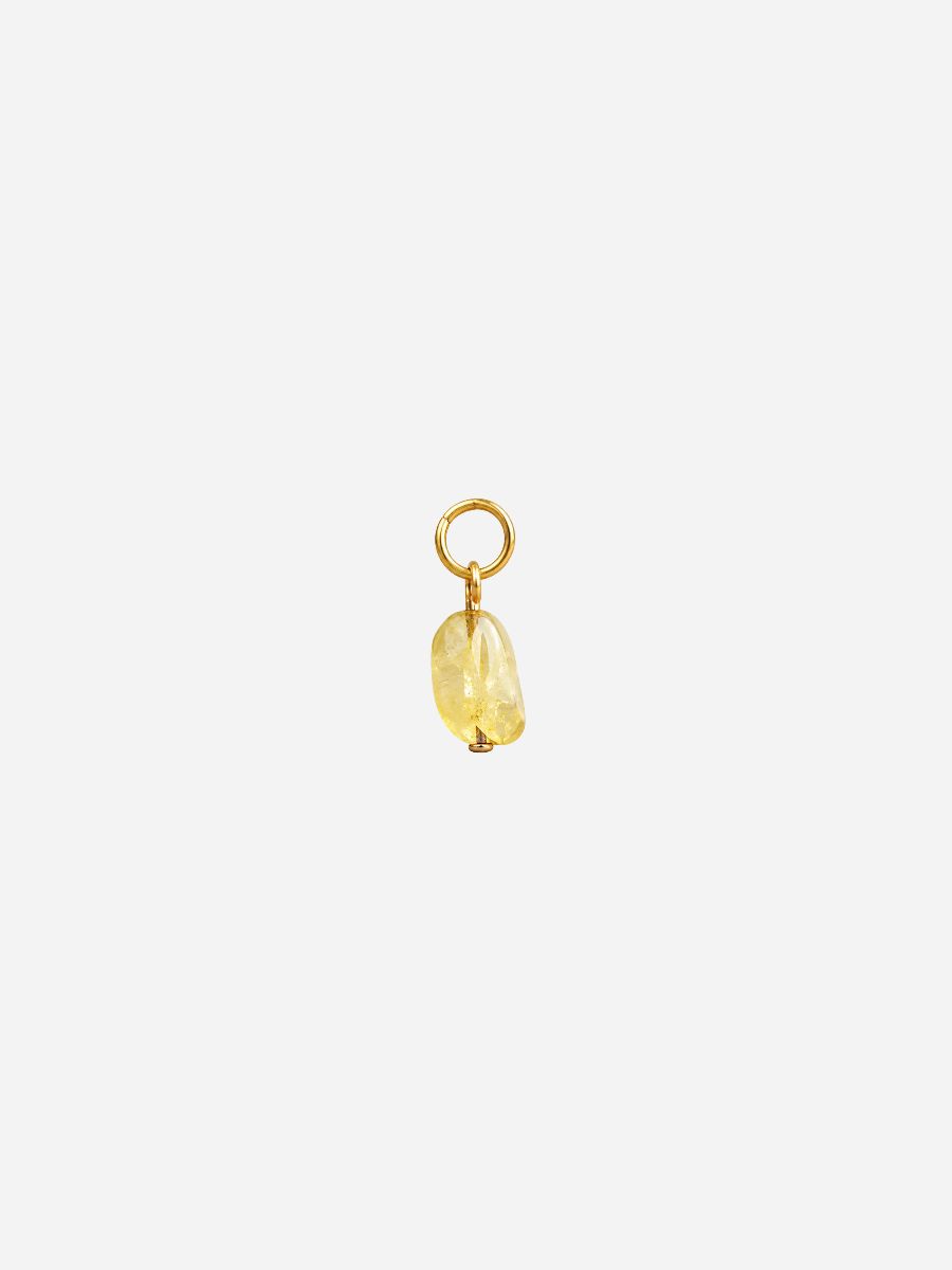 Personalized Gelber Apatit Boho Stones Charm - Stein Anhänger (wasserfest)
